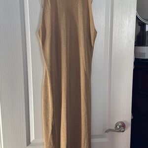 Luisa Spagnoli Shimmery Gold Maxi Dress